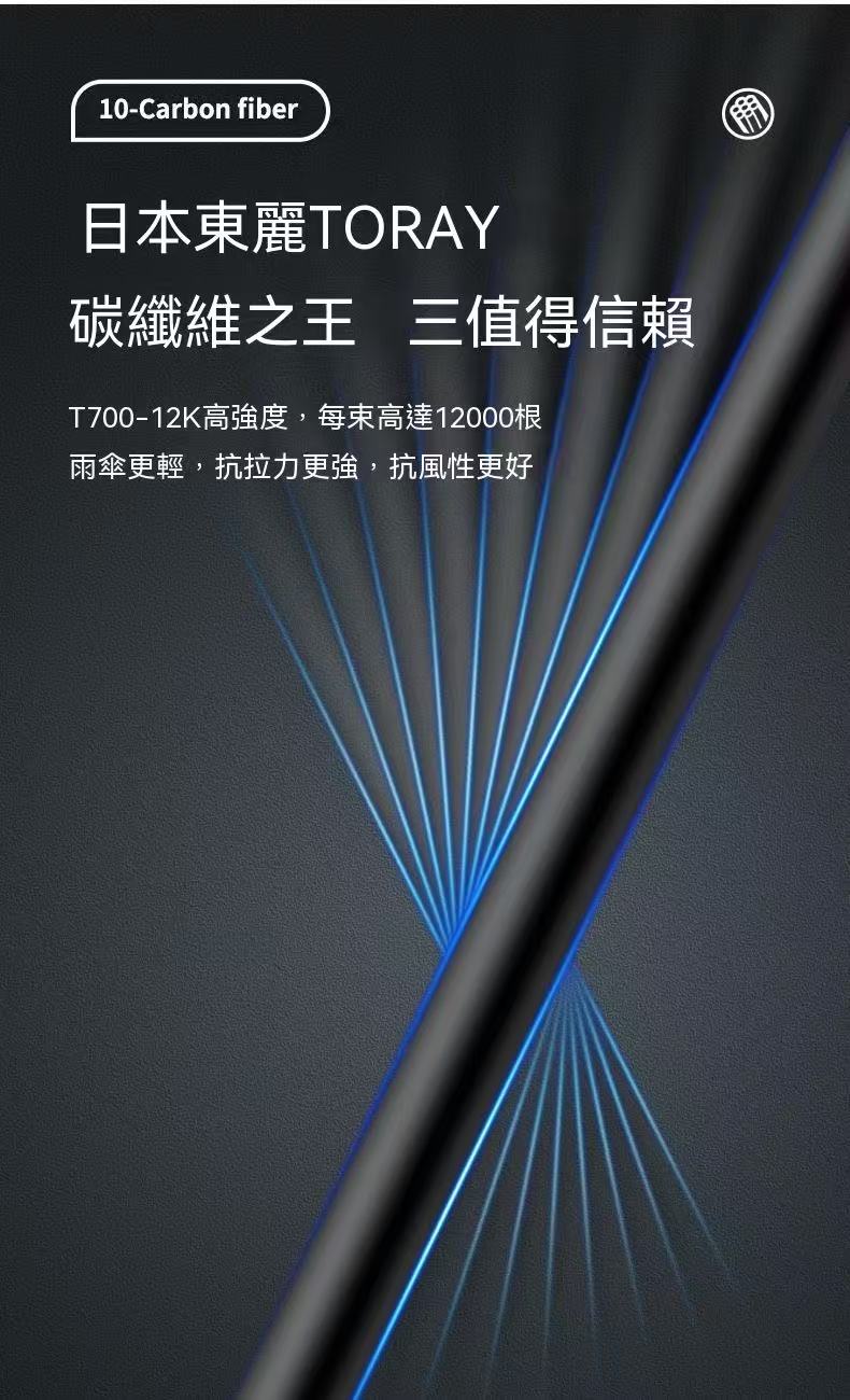 超輕鉛筆傘加大款德國紅點獎碳纖維超輕三折便攜晴雨傘