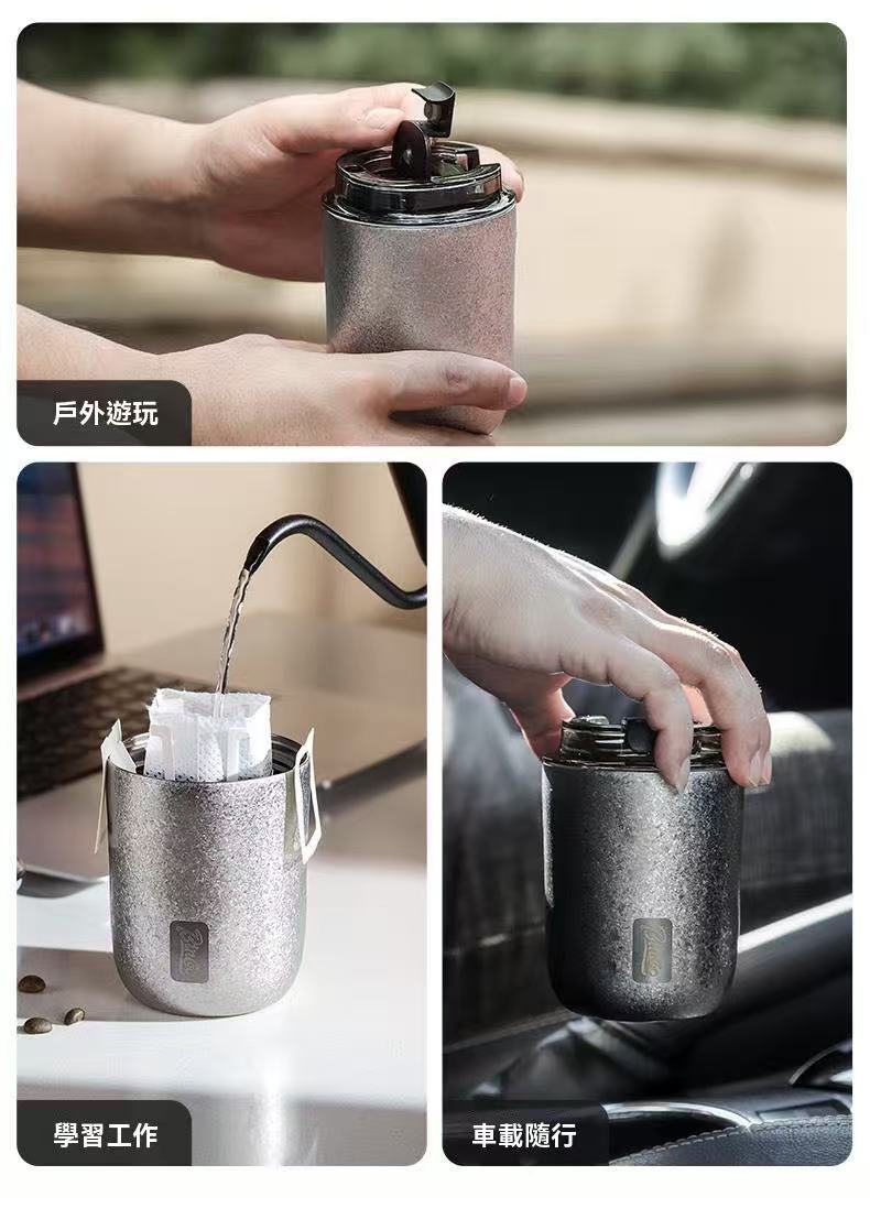 Titanium cup, pure titanium insulated tumbler, men's high-end gift box, double-layer titanium coffee cup