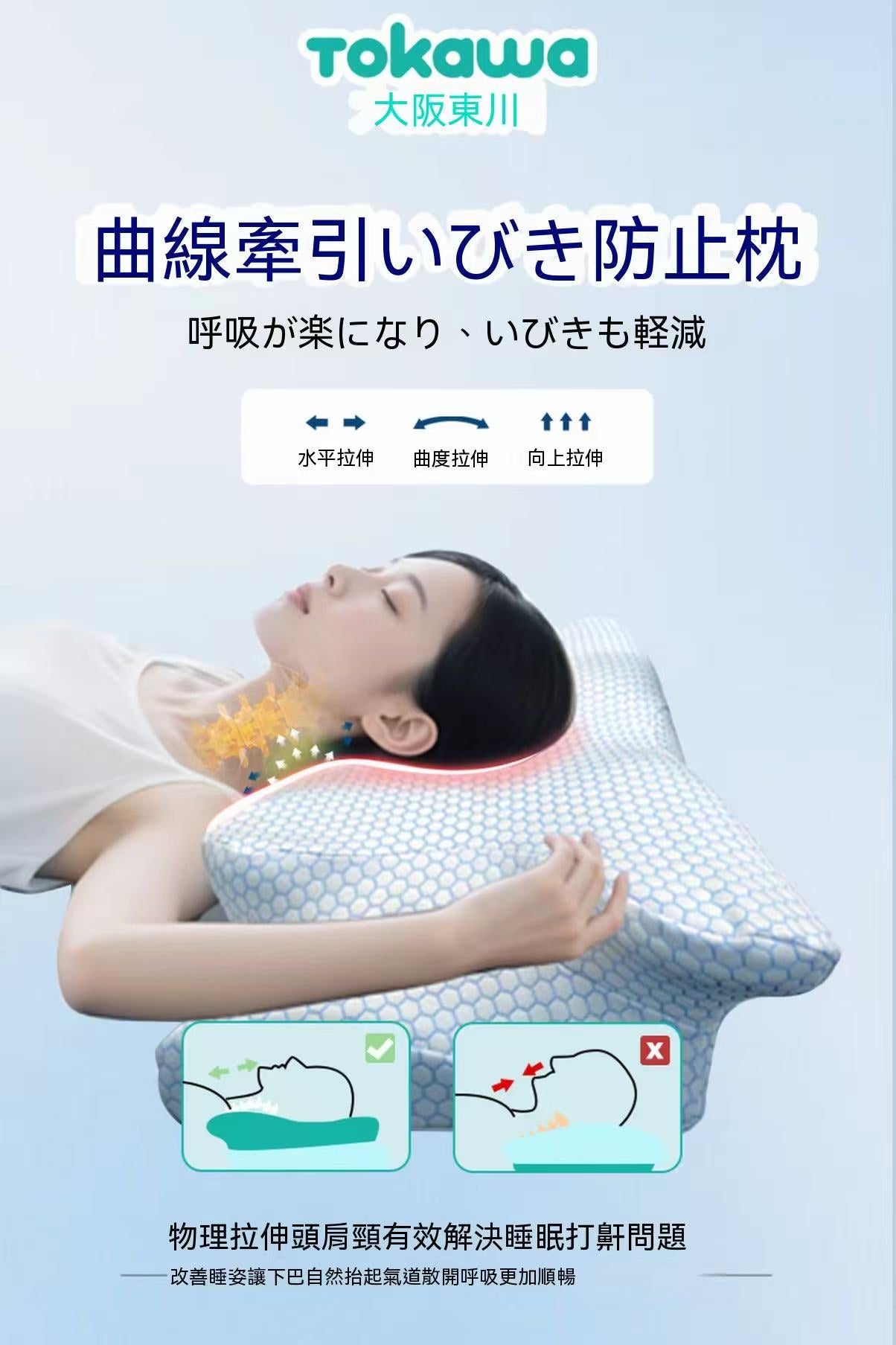 TOKAWA Osaka Tokawa Neck Master Anti-Snoring Neck Pillow