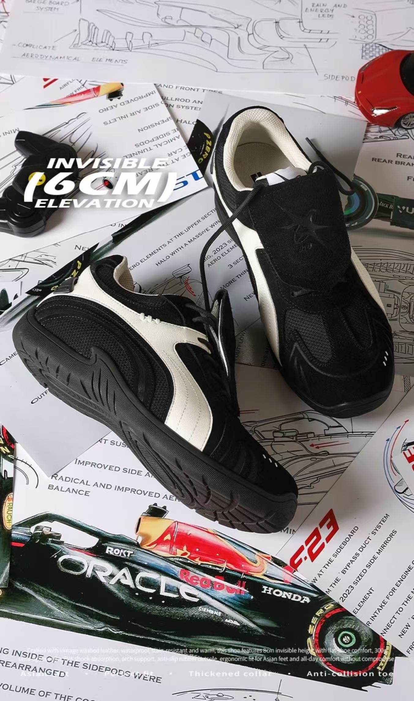 6CM Invisible Height-Increasing GAT Cortez Shoes