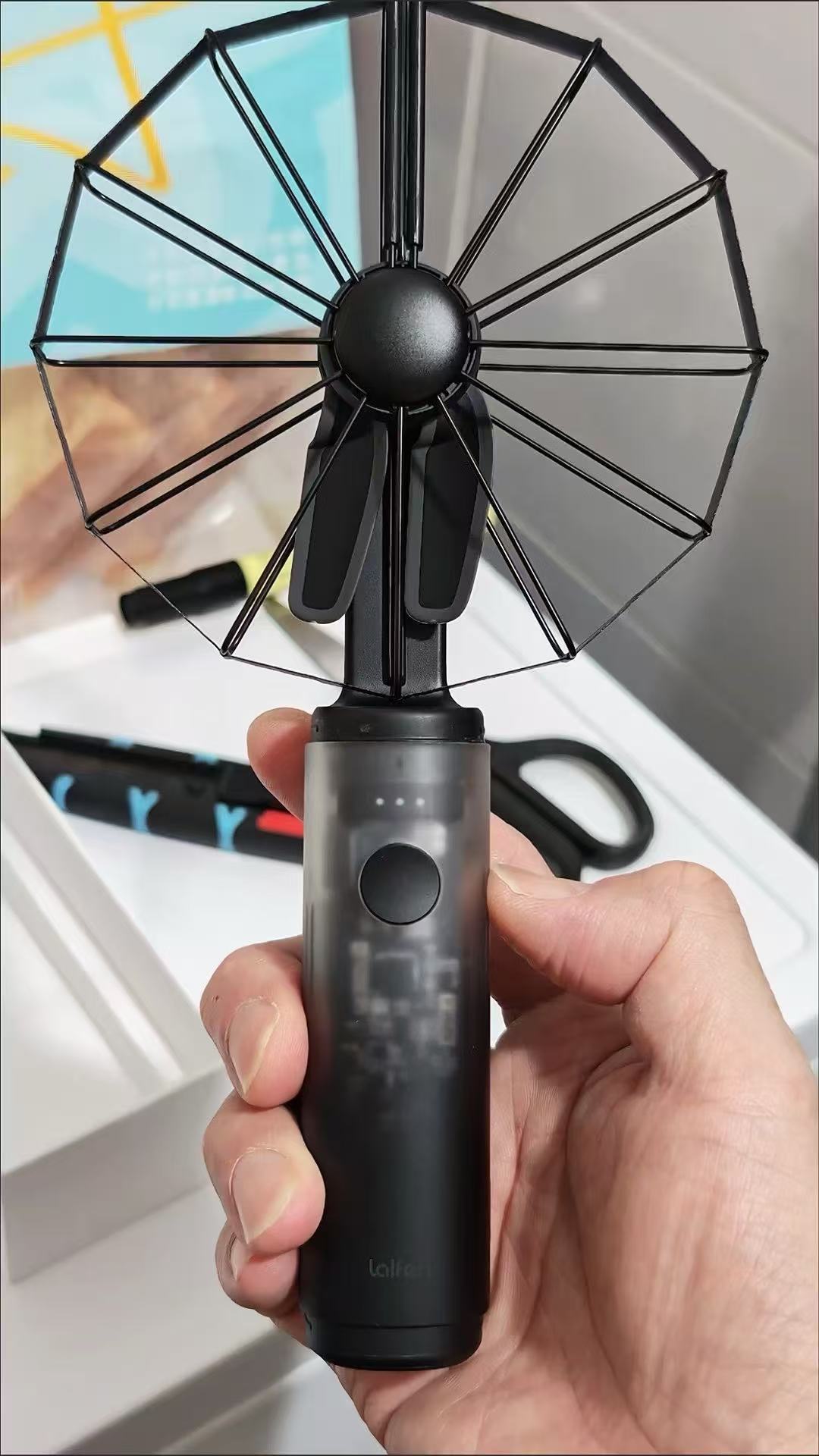 新款！折疊小風扇 AirFold 自然寬域大風 可拆卸軟膠包裹透明探索版