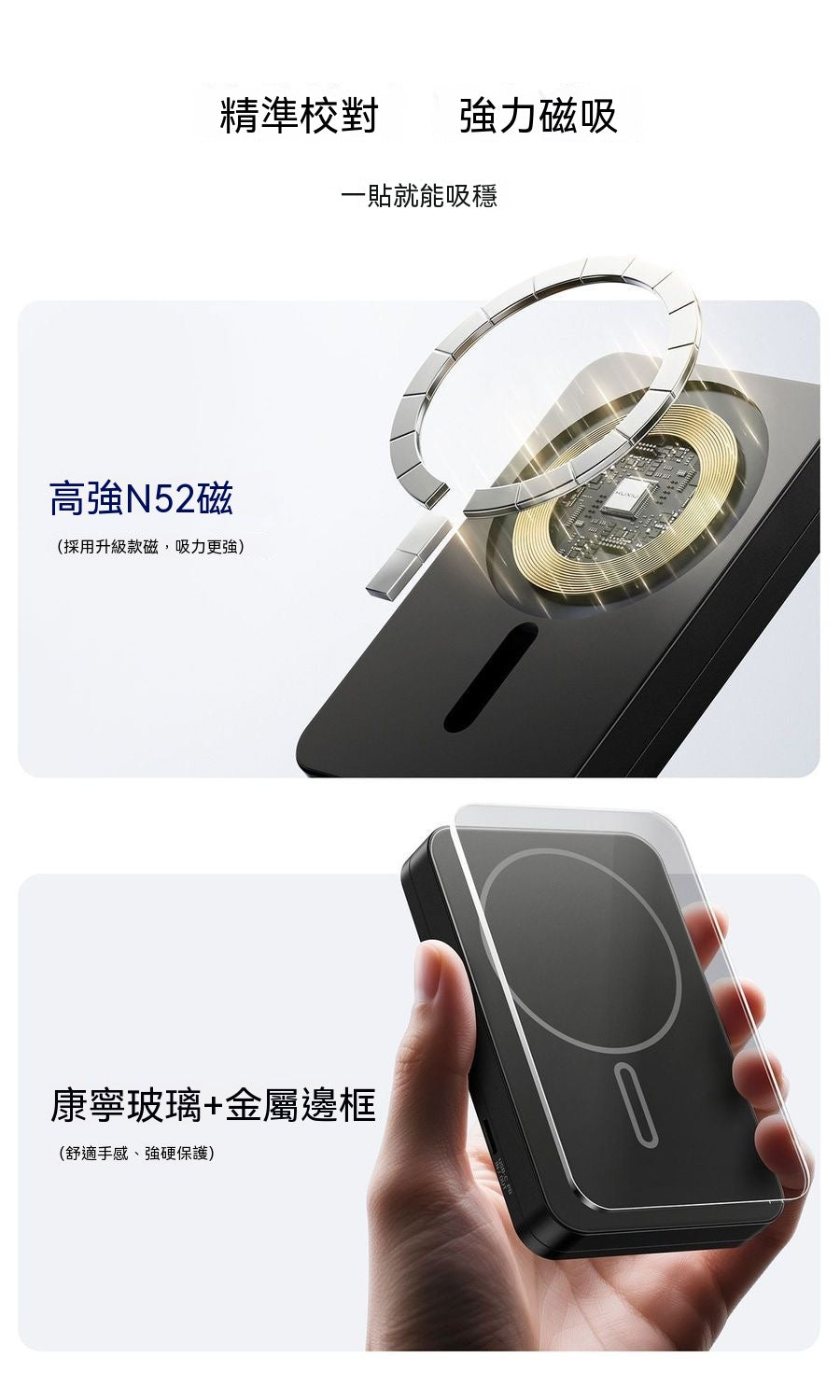 K1旅行三合一磁吸行動電源