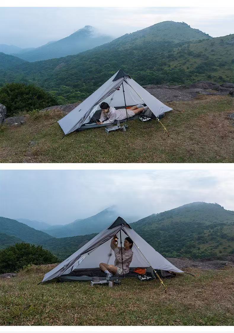 3F UL GEAR三峰出戶外帳篷防風雨藍山1單人徒步露營無桿徒步帳篷