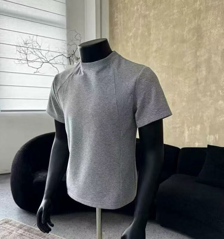 280g Heavyweight Liquid Nitrogen Air Layer Structured Shoulder Short-Sleeve T-shirt (cleanfit style)