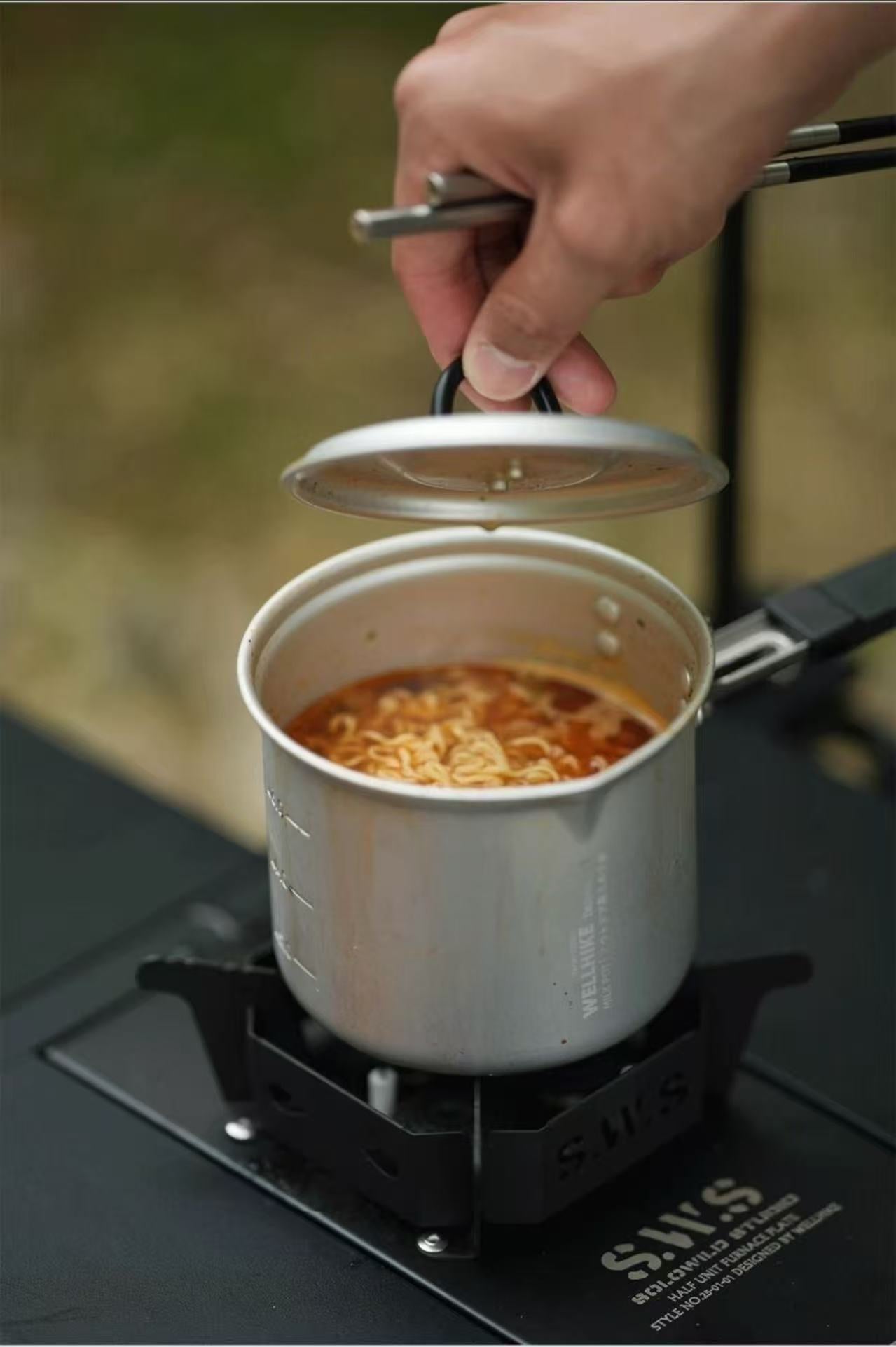Single Folding Hiking Camping Pot