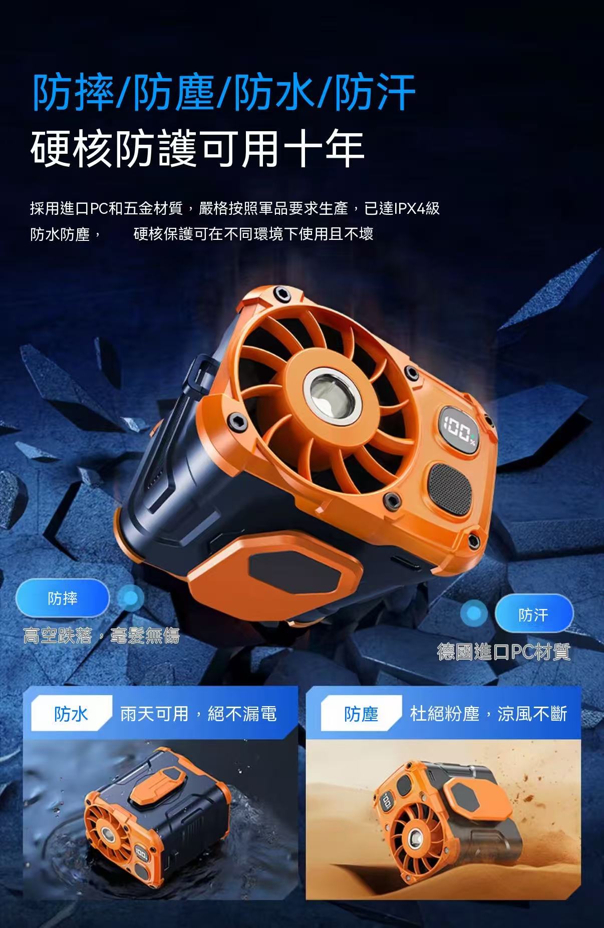 Outdoor Waist Fan Portable Rechargeable Fan｜Waist-Mounted Cooling Device