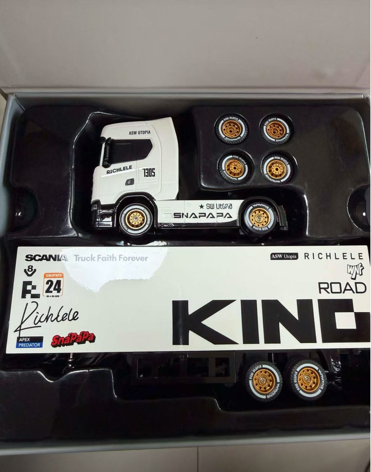 正版授權斯堪尼亞S730 V8貨櫃車 RC多功能遙控漂移車