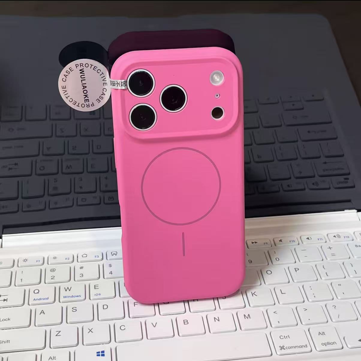 高端磁吸支架液態矽膠手機殼 （適用iPhone 15-17系列）