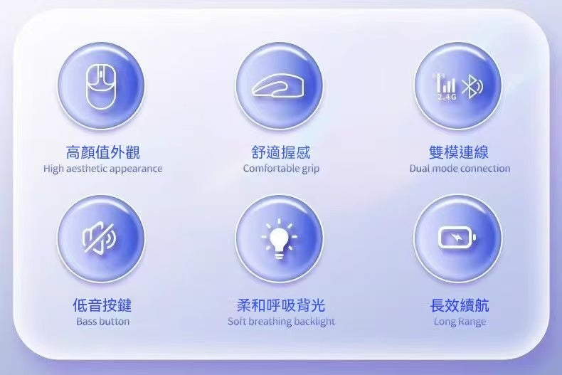 （高顏值神鼠🖱️）Q9透明無線滑鼠