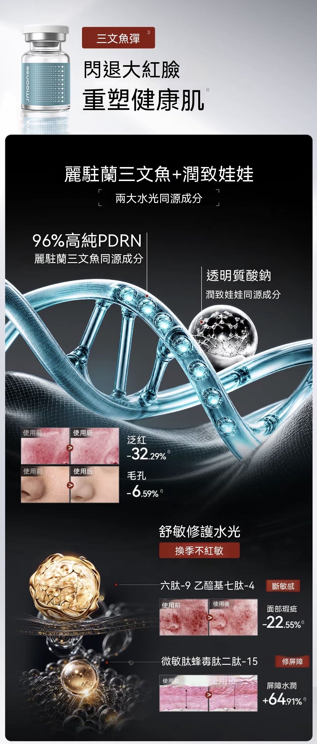 水光mini全臉抗皺緊致淡紋次拋精華安瓶美容護膚品（版本混發）