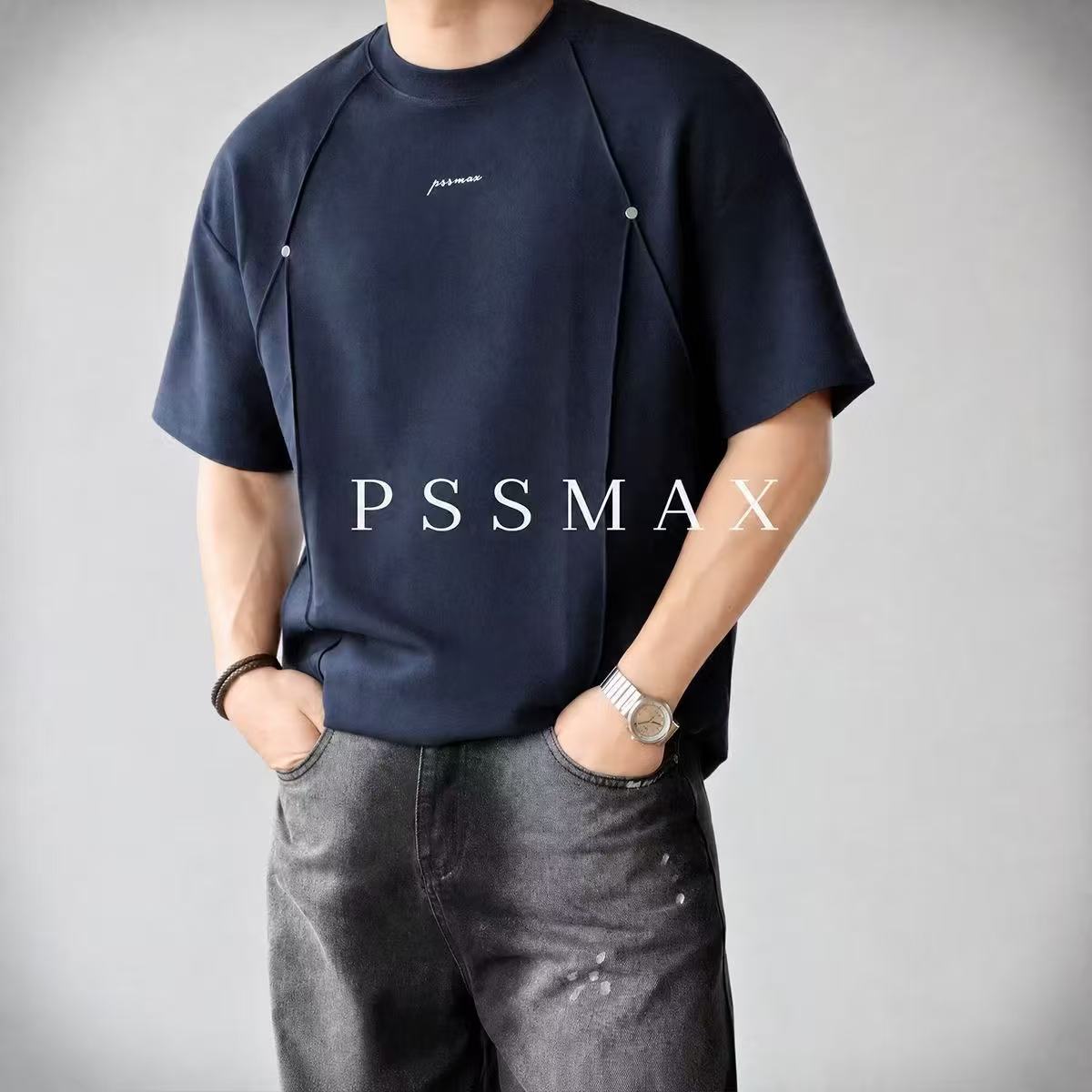 PSSMAX Pleated Rivet Ice-Cool Short Sleeve