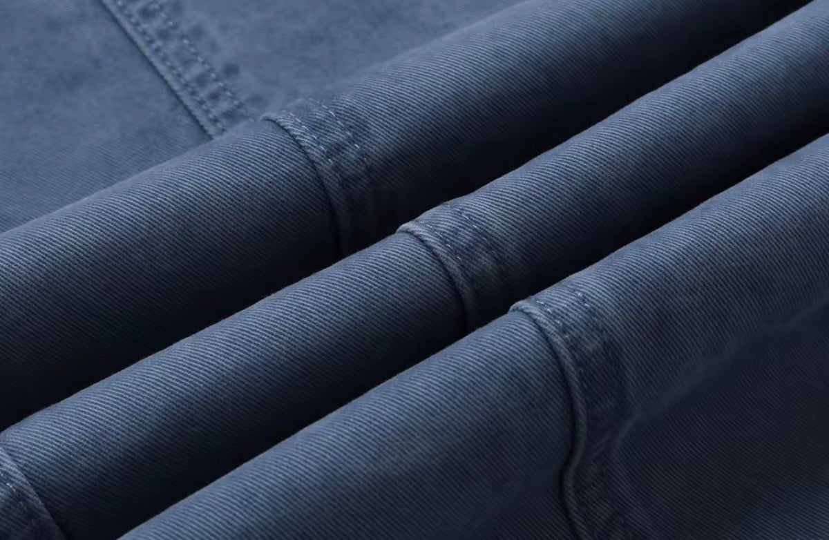 American retro vintage washed loose straight-leg jeans