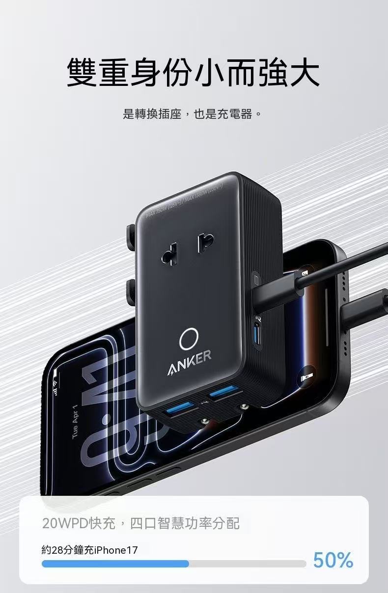 Anker Nano 多國萬用轉換插頭