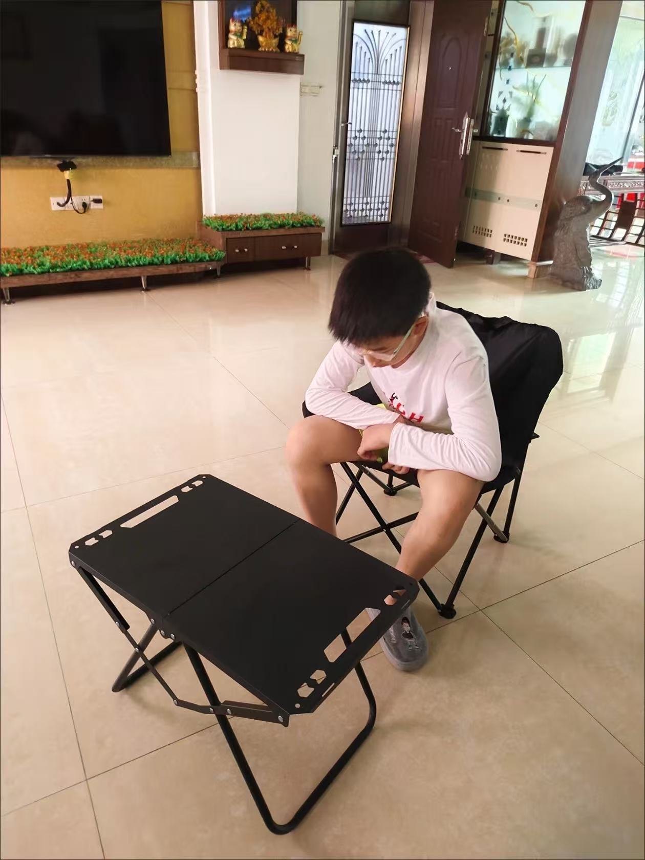 Outdoor folding table, lightweight camping, multifunctional tactical outdoor cooking