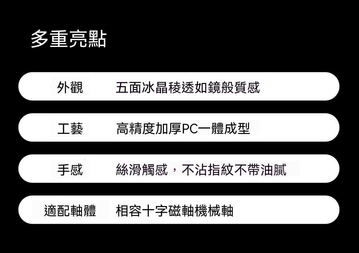 Womier心棱透冰晶魄ASA侧刻高透键盘帽