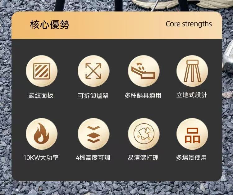 戶外露營立地式便攜大功率防風卡式爐