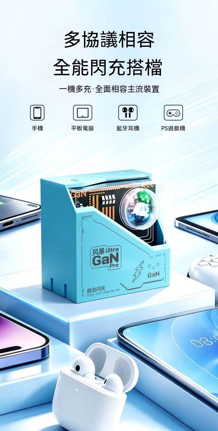 2026新款電競風暴Ultra氮化鎵快充套組