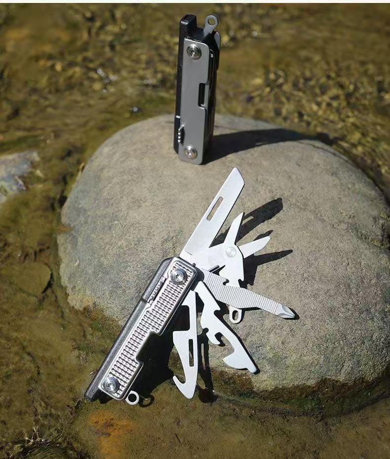 Outdoor Survival Multi-functional Knife Keychain Portable Self-Defense Swiss Knife