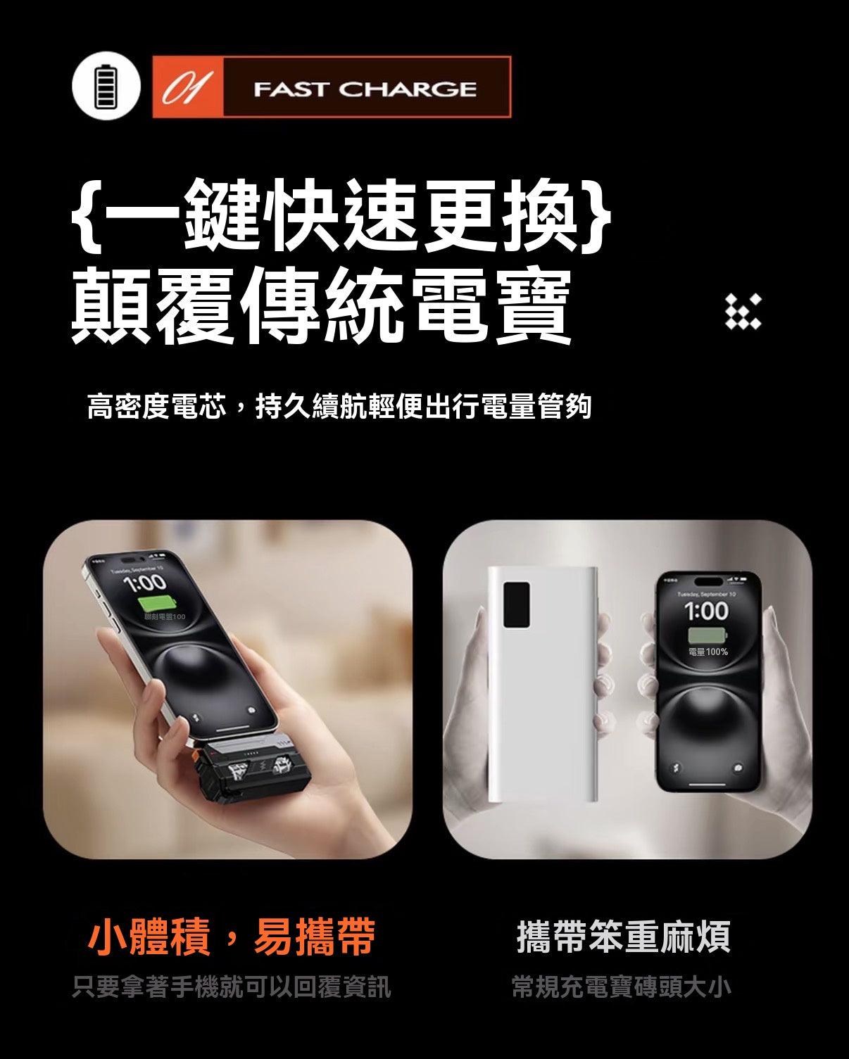 戰術機甲換電彈快充行動電源