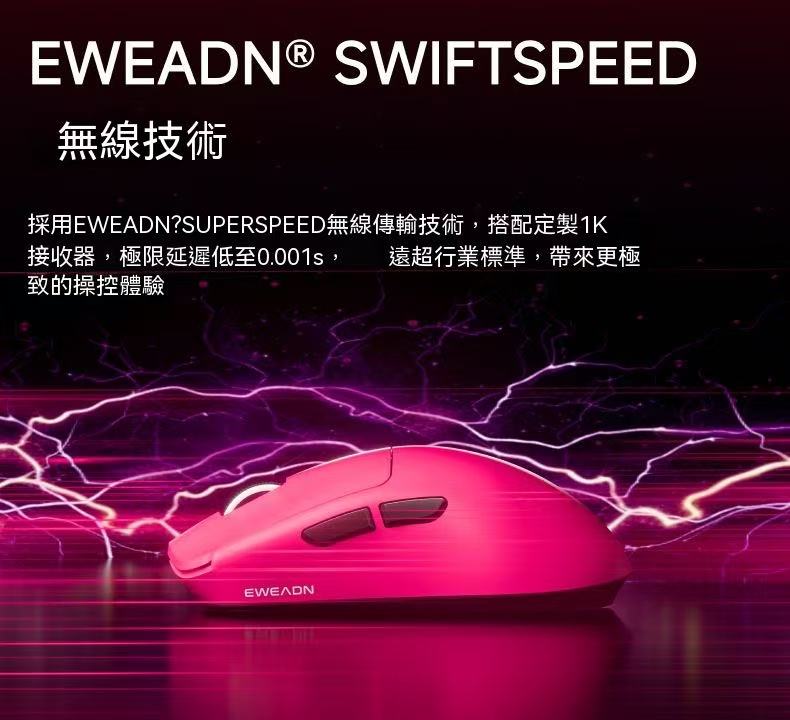 EWEADN X23 Lightweight Tri-Mode Gaming Mouse
