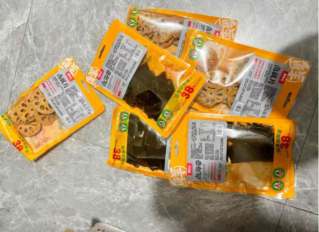 Black Duck Flavor Braised Snacks (Kelp/Lotus Root Slices/Fried Tofu Skin) 80g