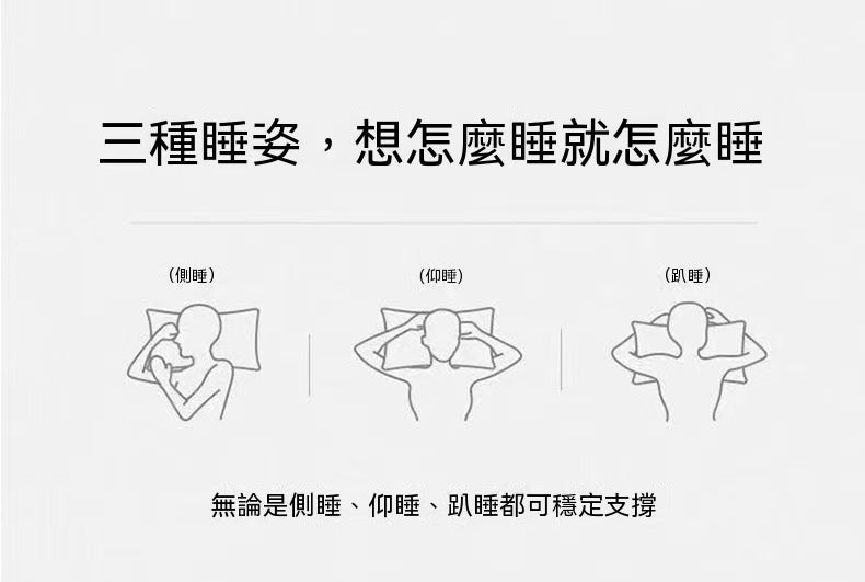 全棉護頸分區雙層可拆卸舒頸枕 