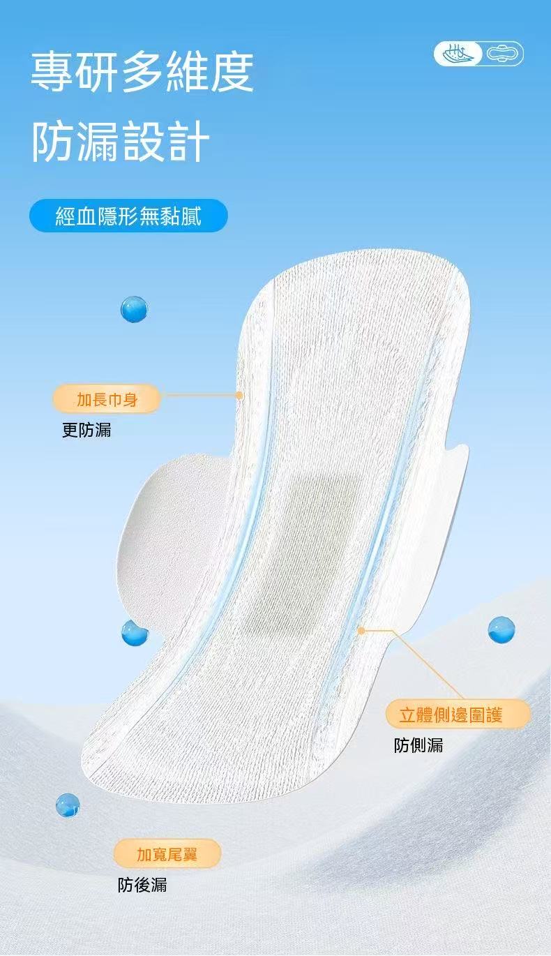 Yiai Sanitary Pads, Day and Night Use, Cotton Soft, Thin, Comfortable