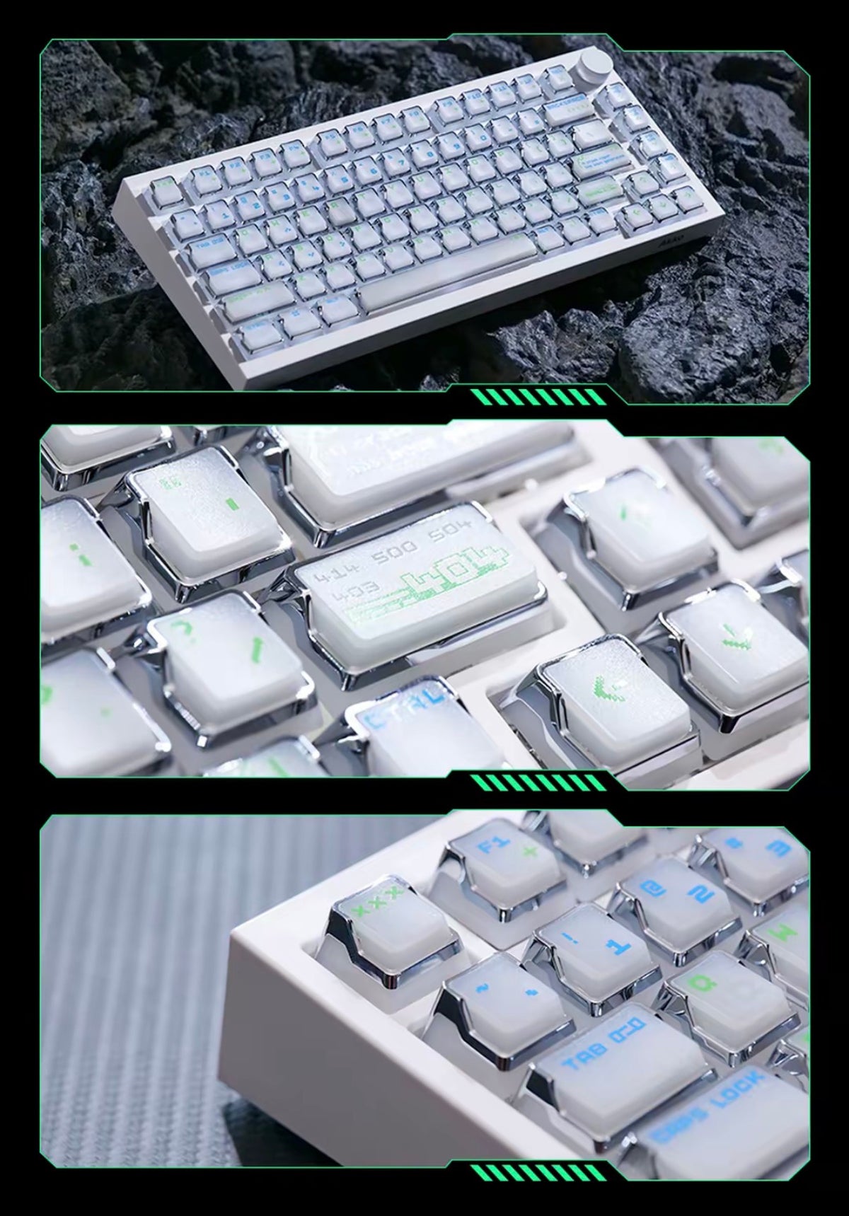AKKO & Osid Collaboration: Quantum Vision 3D Frosted Keycaps
