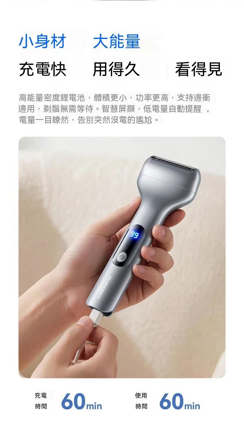 SCHNEIDER Reciprocating Electric Shaver Waterproof Small Men's Razor