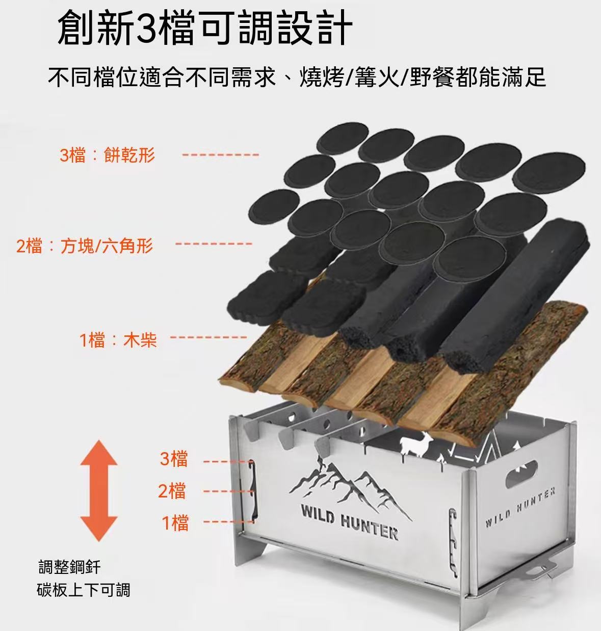 Thickened Stainless Steel Barbecue Stove Deer Hollow Foldable Fire Pit