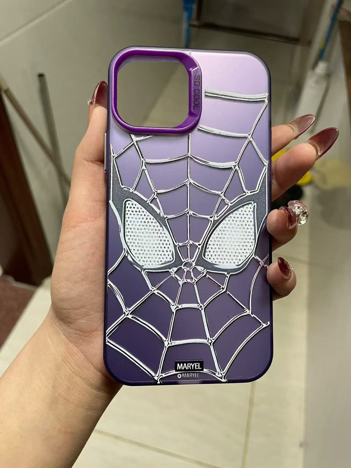 Silver Spider-Man Holographic Phone Case