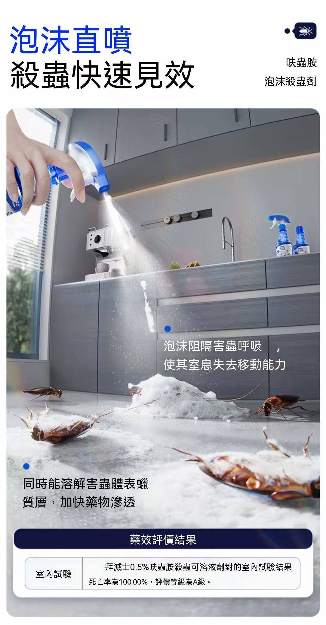 呋蟲胺泡沫殺蟲噴霧（必殺蟑螂）