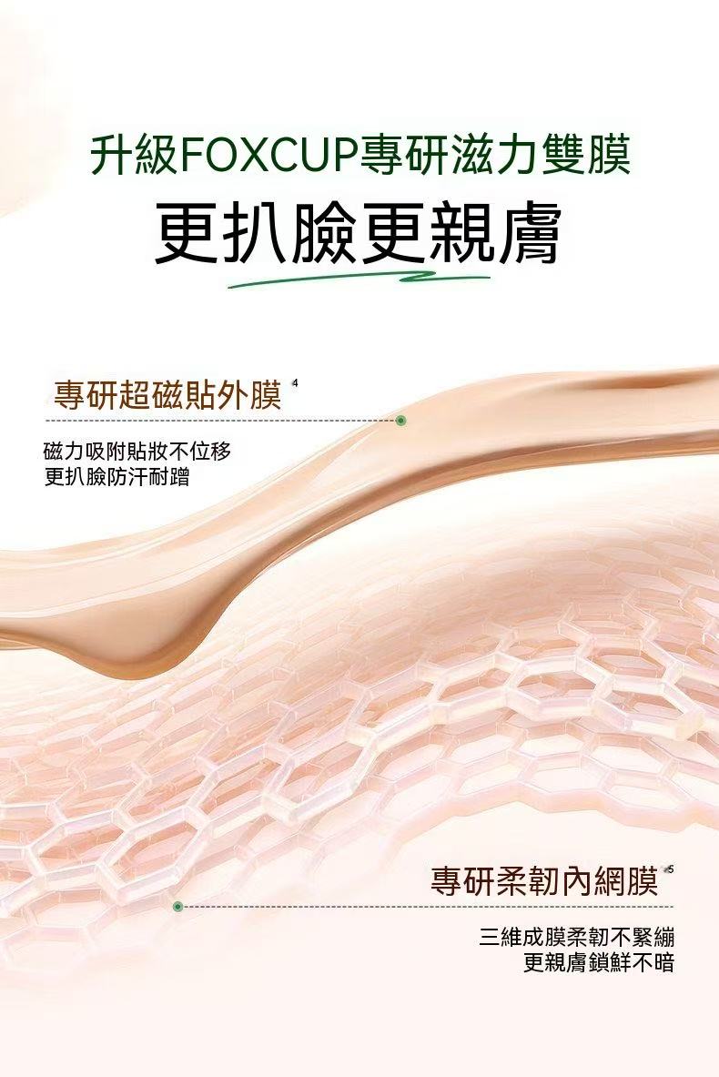 FOXCUP Magnetic Patch Foundation | Suitable for All Skin Types, 24H Long-Lasting Coverage