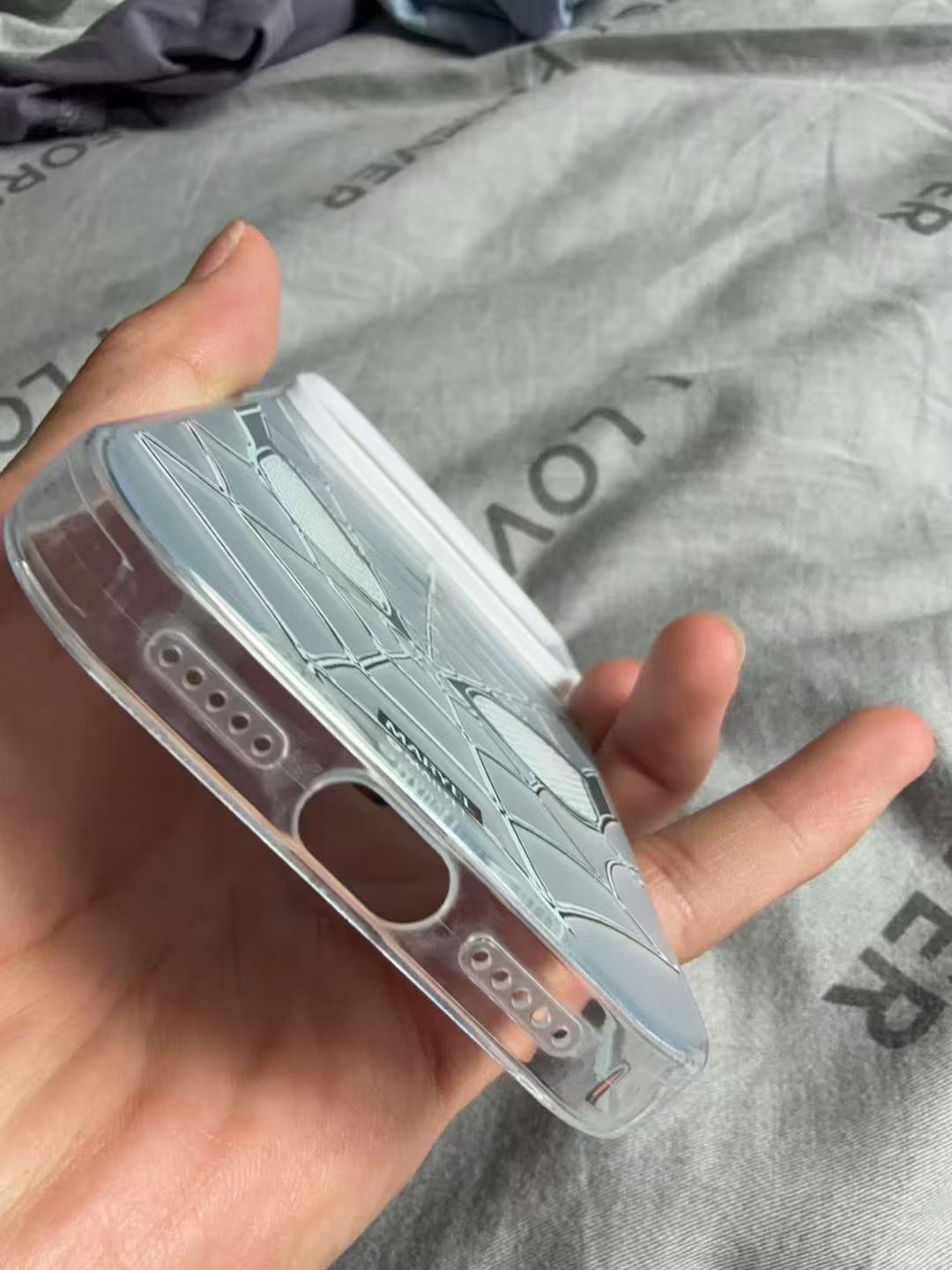 Silver Spider-Man Holographic Phone Case