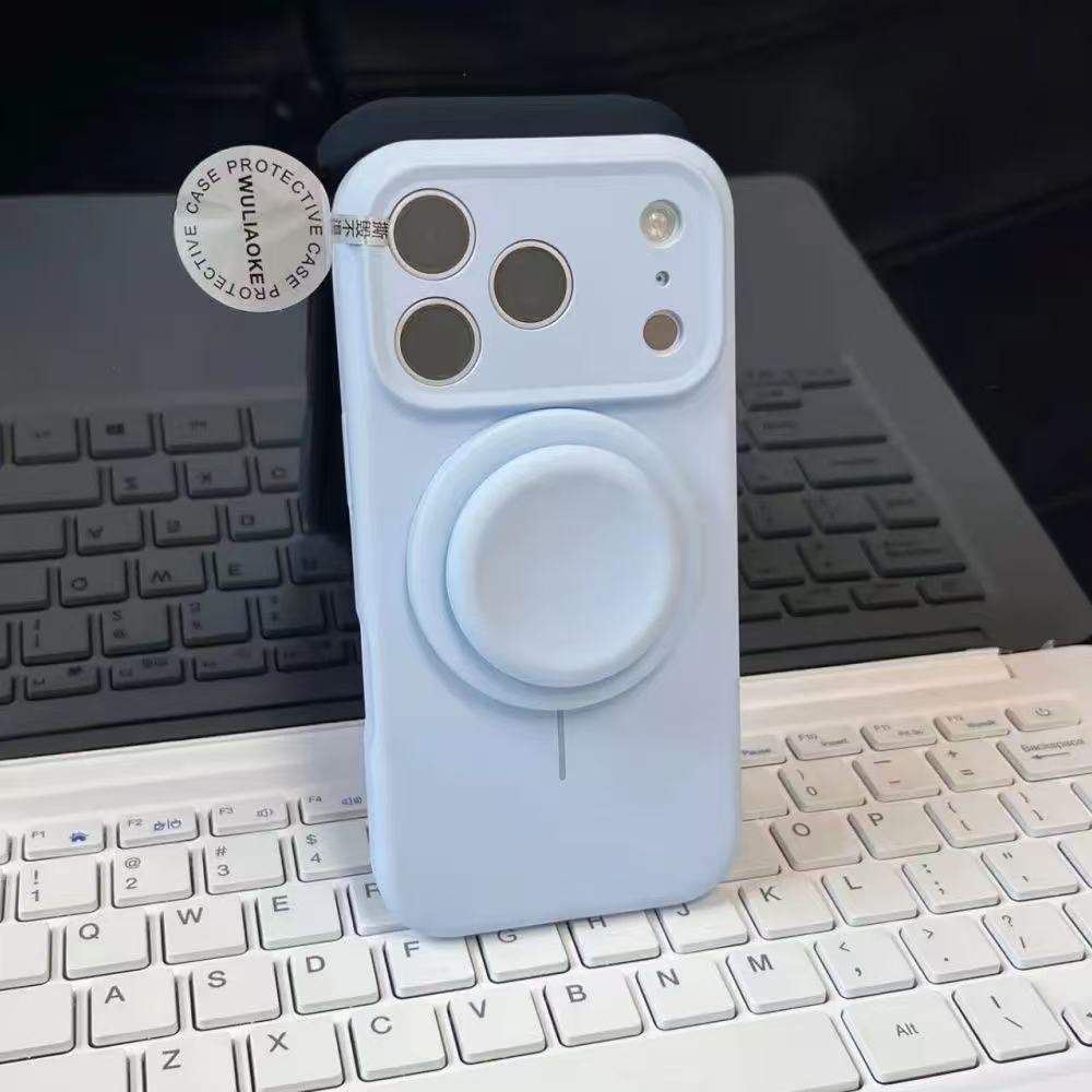 高端磁吸支架液態矽膠手機殼 （適用iPhone 15-17系列）
