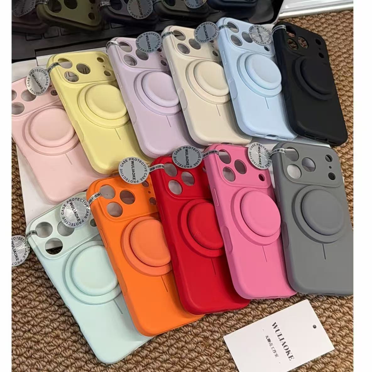 高端磁吸支架液態矽膠手機殼 （適用iPhone 15-17系列）