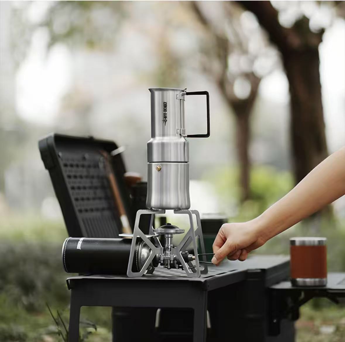 Outdoor Stainless Steel Pour-Over Espresso Extraction Set
