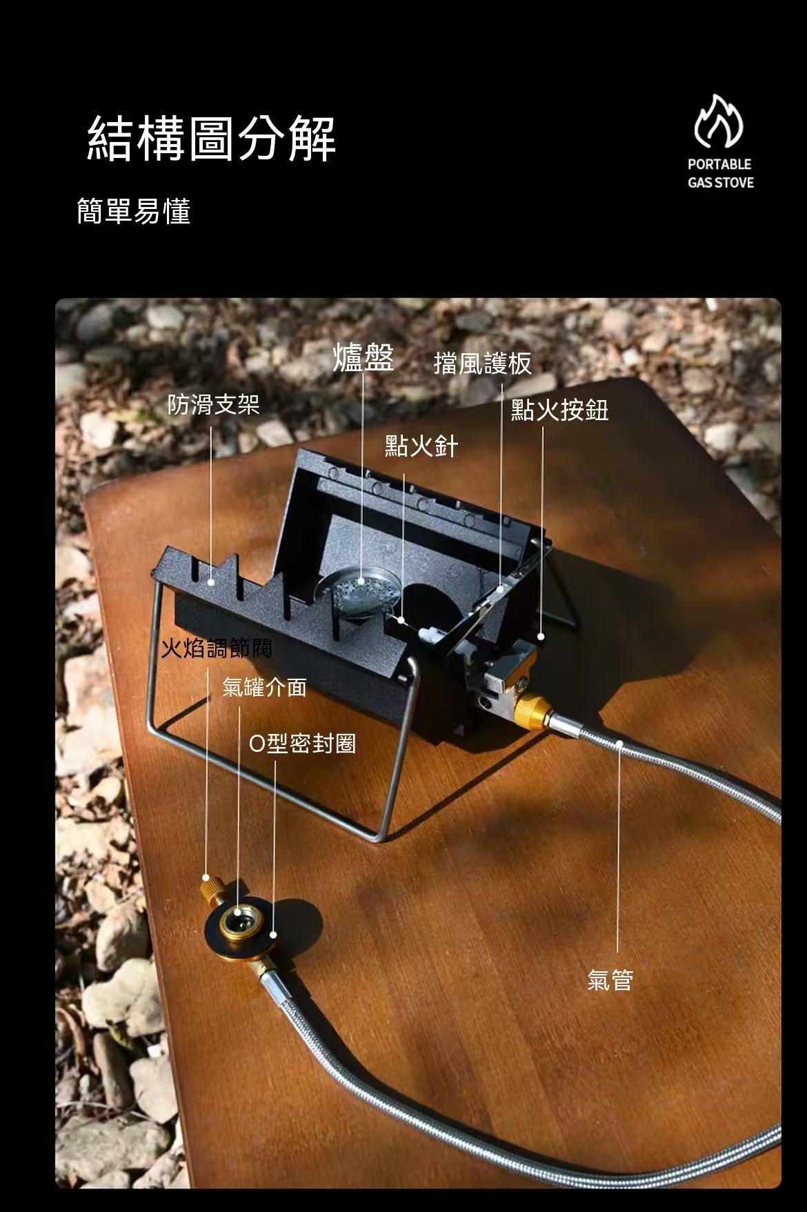 戶外露營便攜式迷你摺疊卡式爐