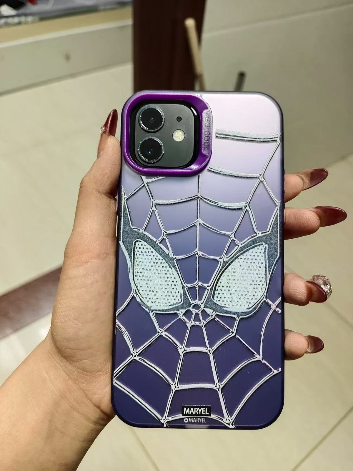 Silver Spider-Man Holographic Phone Case