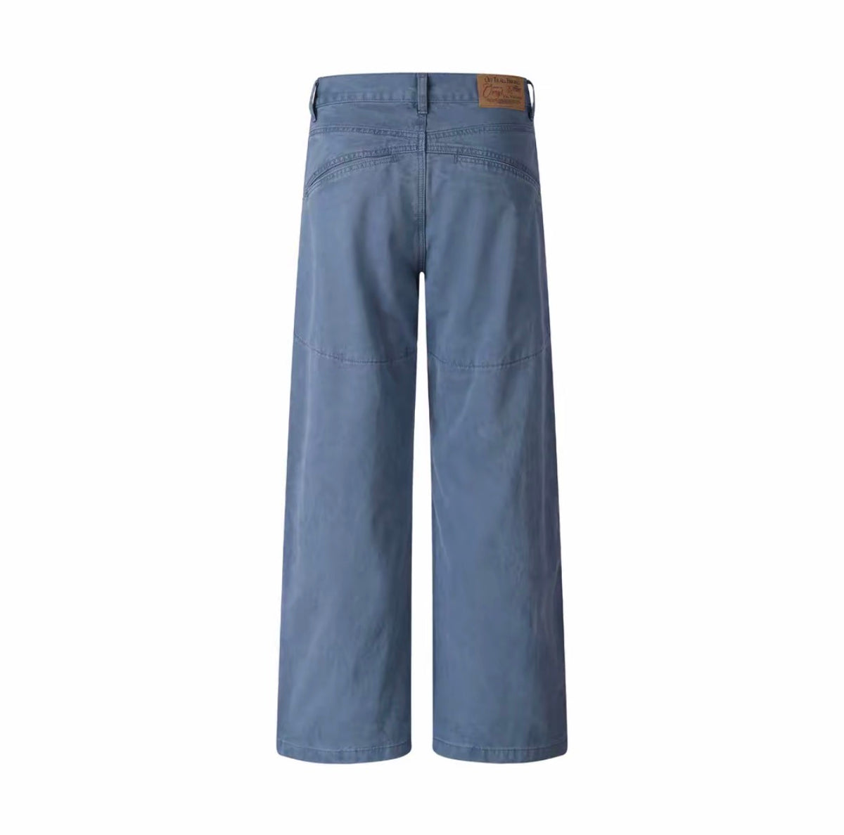 American retro vintage washed loose straight-leg jeans