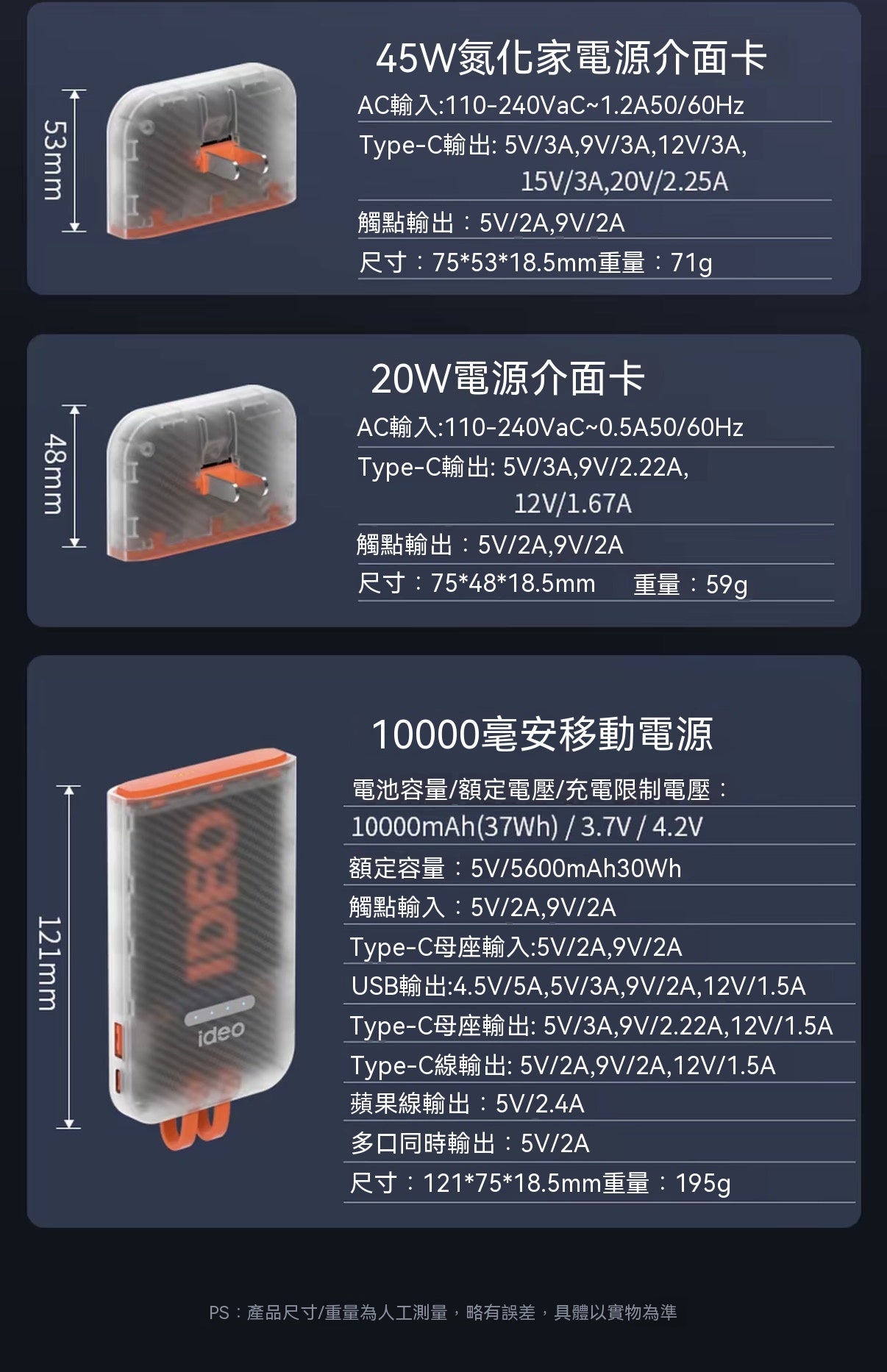 磁吸分離式行動電源