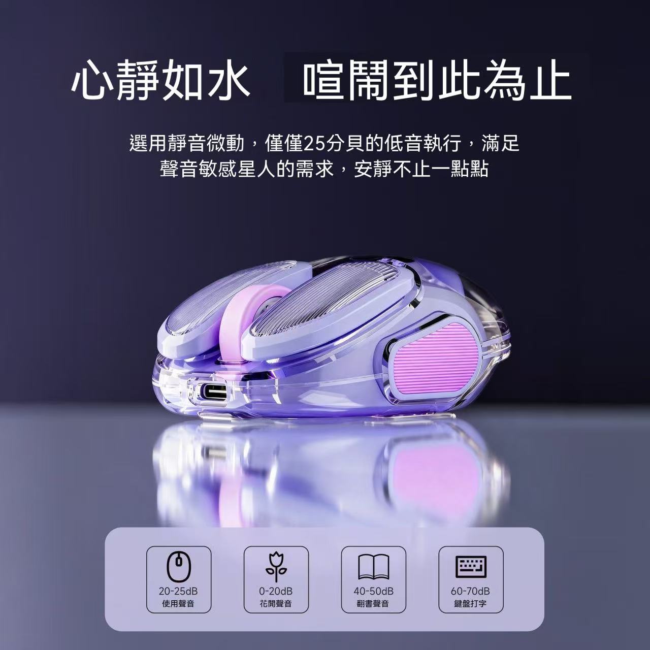 （高顏值神鼠🖱️）Q9透明無線滑鼠