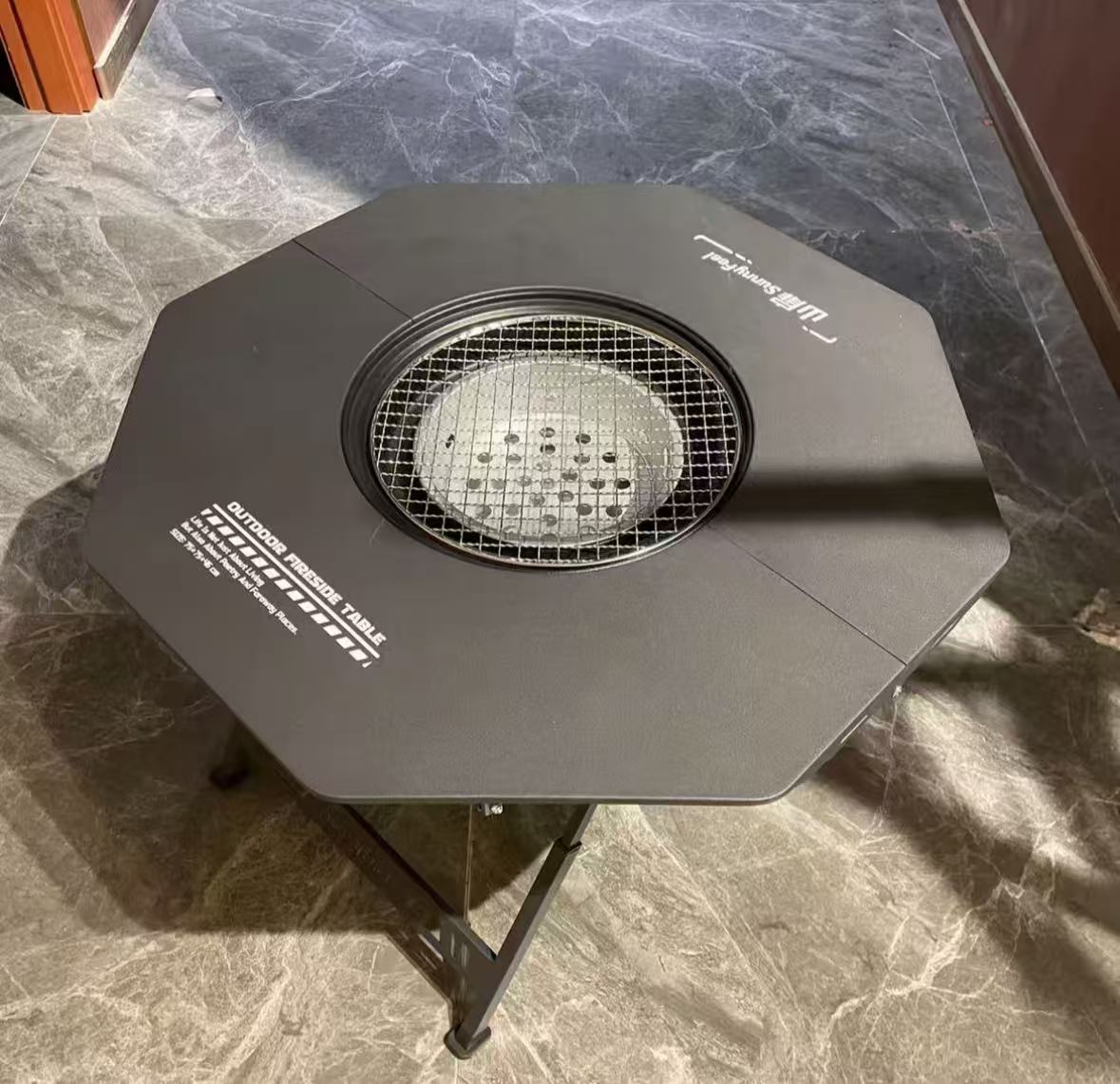 Outdoor Campfire Tea and BBQ Tactical Octagonal Table
