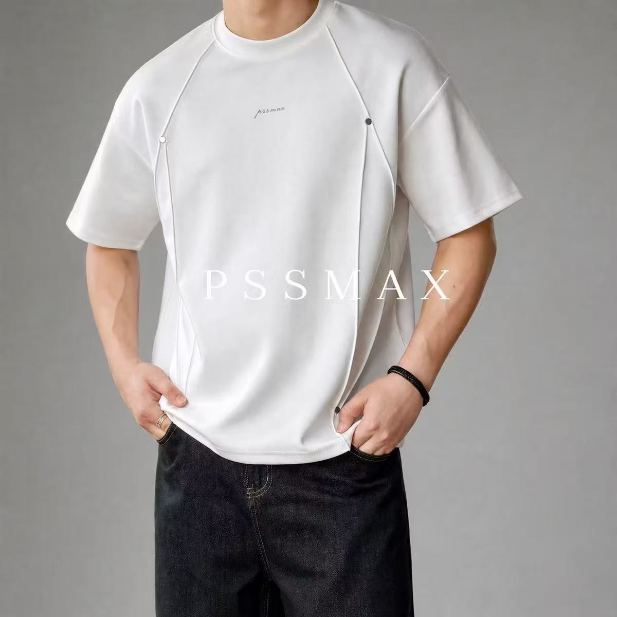 PSSMAX Pleated Rivet Ice-Cool Short Sleeve