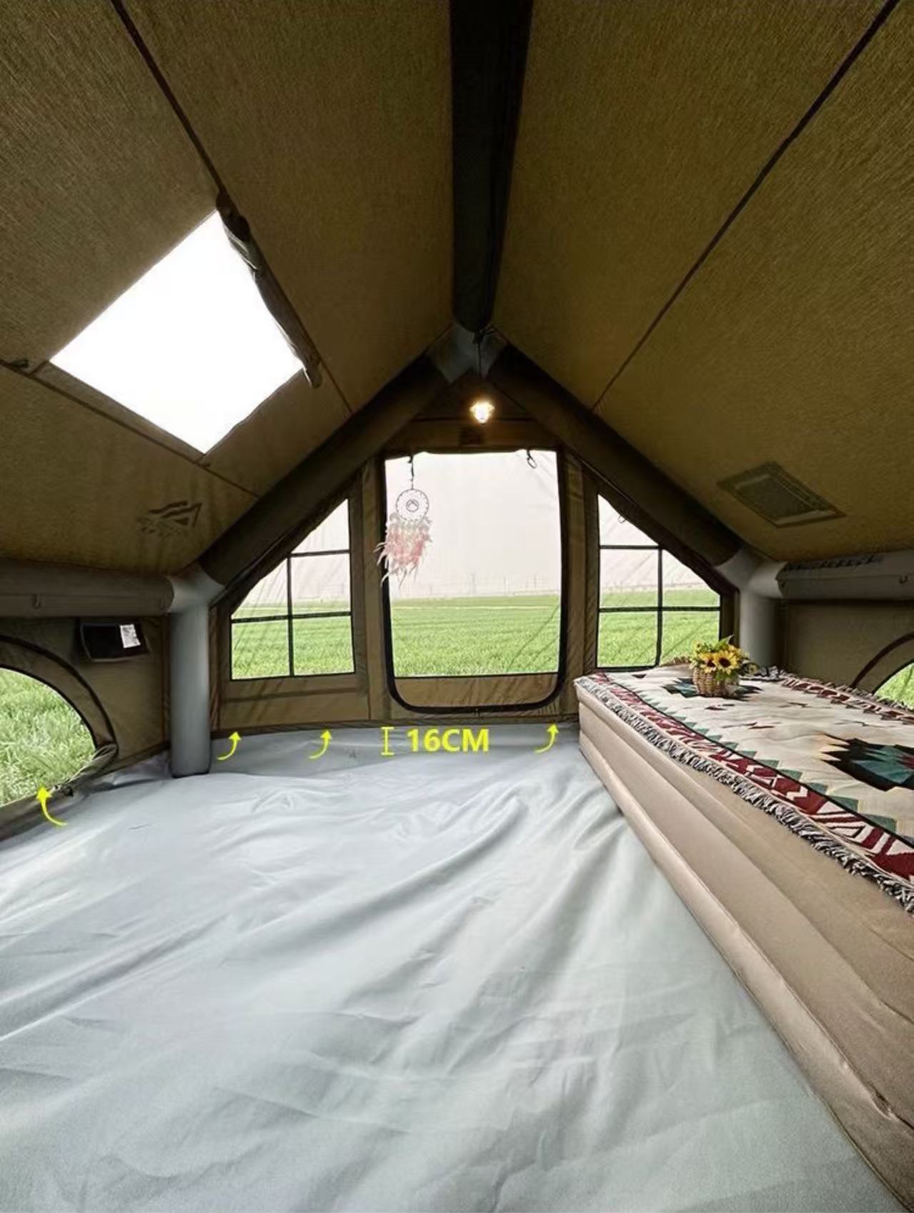 Cotton inflatable tent