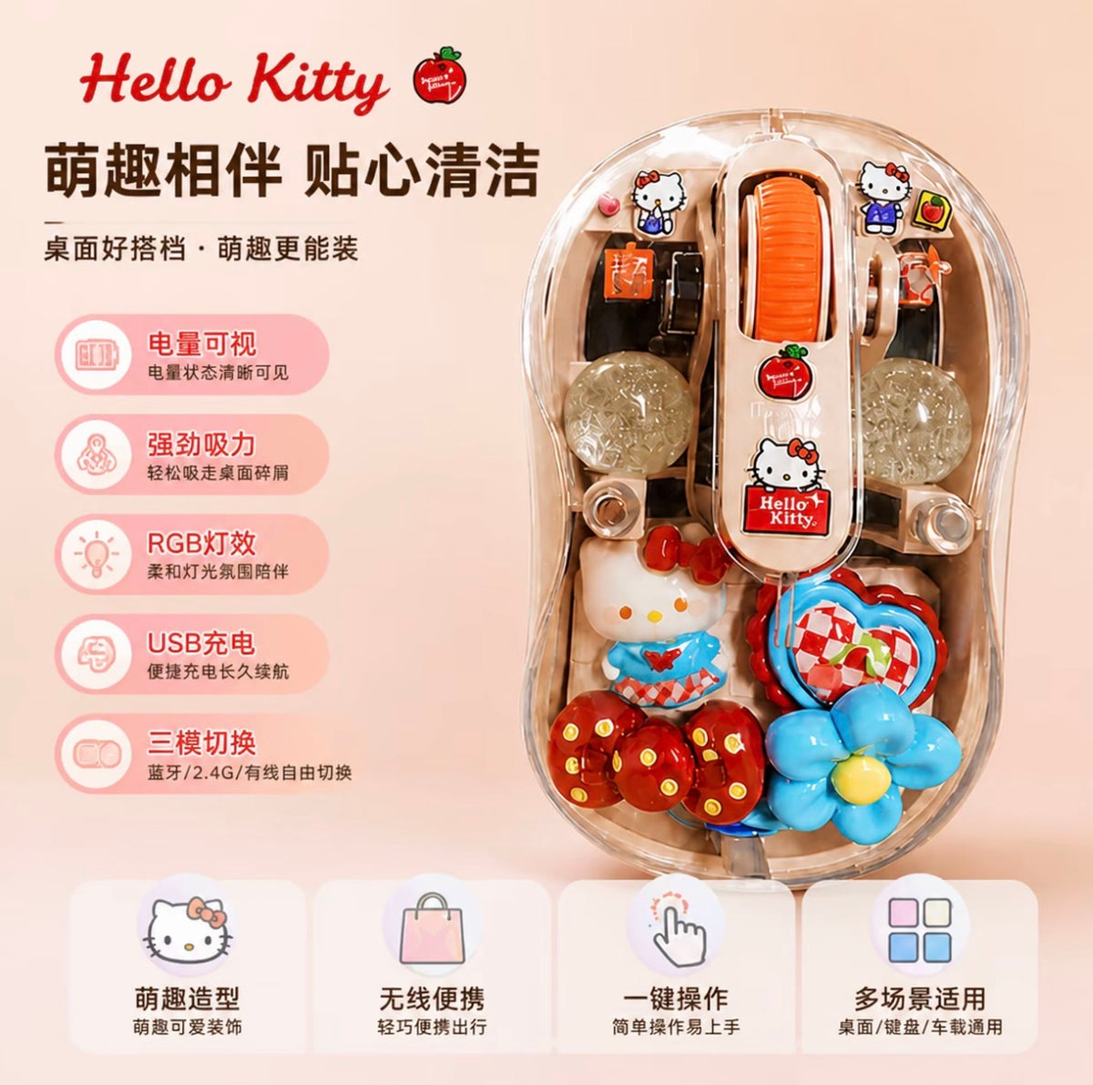 KT手工DIY透明無線滑鼠