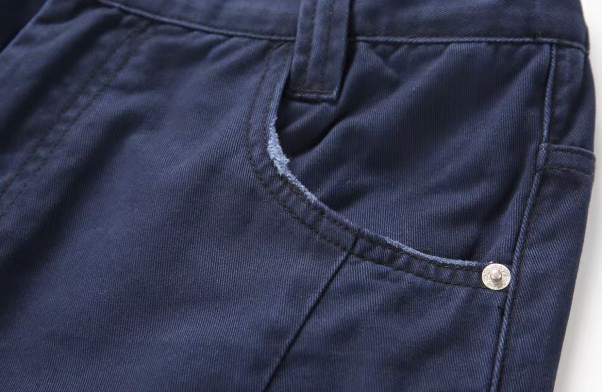 [Pleated Workwear] Cleanfit Simple and Classy Straight Wide-Leg Jeans for Men