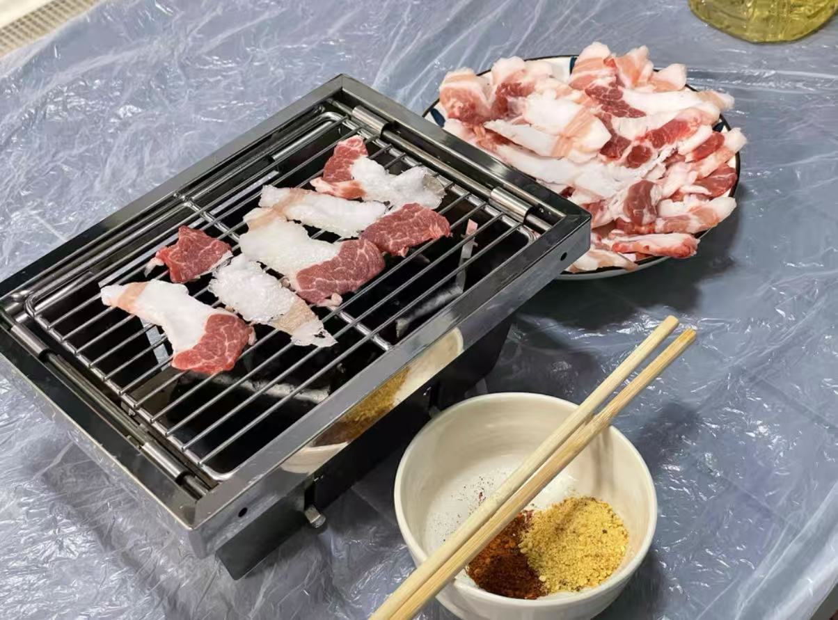 戶外不鏽鋼露營便攜折疊卡片爐