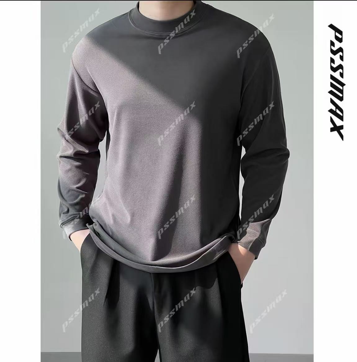 Winter suede turtleneck base layer