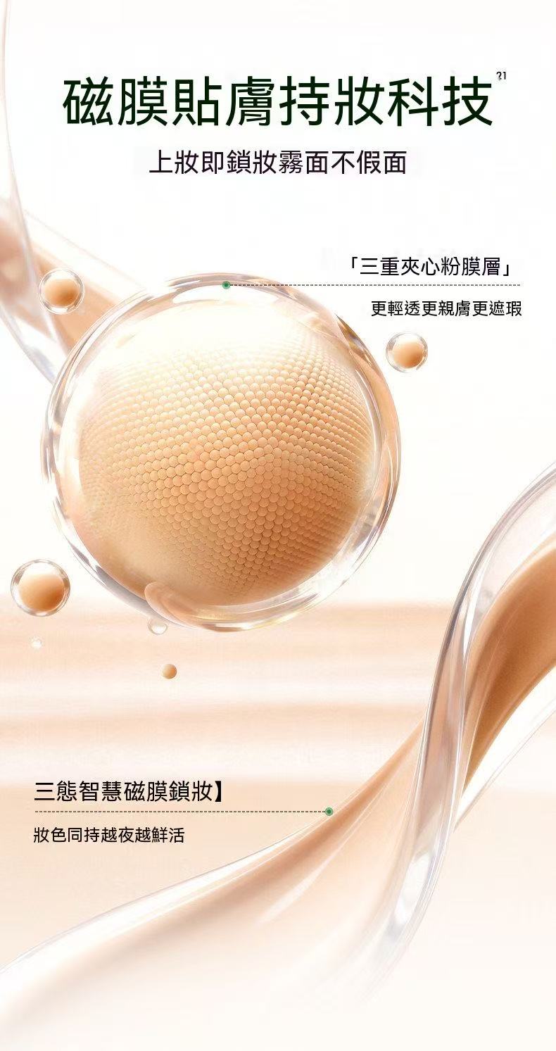 FOXCUP Magnetic Patch Foundation | Suitable for All Skin Types, 24H Long-Lasting Coverage